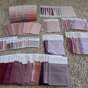 Huge Collection of Fabric Swatches & Colors in Pinks & Purples various companies